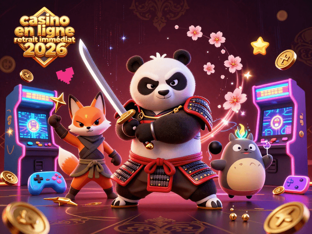 Les gains rapides à un casino en ligne retrait immédiat 2026 avec une illustration dynamique de personnages en action.